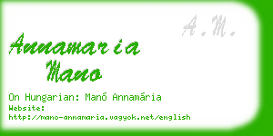 annamaria mano business card