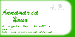 annamaria mano business card